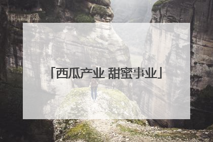 西瓜产业 甜蜜事业