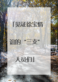 见证徐宝情谊的“三支”人员们