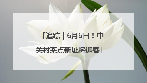追踪｜6月6日！中关村茶点新址将迎客