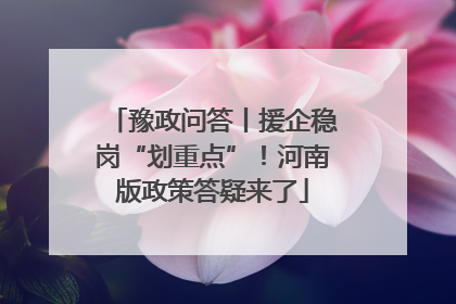 豫政问答丨援企稳岗“划重点”！河南版政策答疑来了