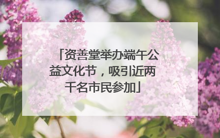 资善堂举办端午公益文化节，吸引近两千名市民参加