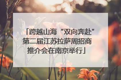 跨越山海“双向奔赴” 第二届江苏拉萨周招商推介会在南京举行