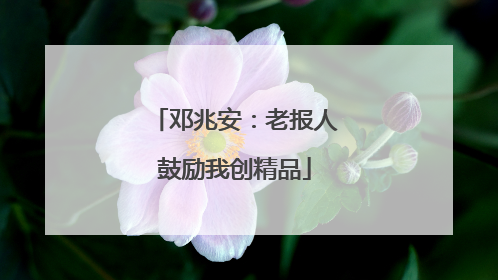 邓兆安：老报人鼓励我创精品