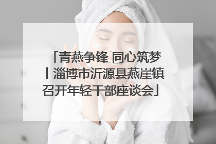 青燕争锋 同心筑梦丨淄博市沂源县燕崖镇召开年轻干部座谈会