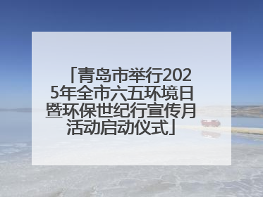 青岛市举行2025年全市六五环境日暨环保世纪行宣传月活动启动仪式