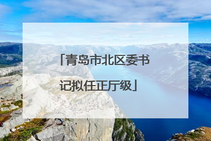 青岛市北区委书记拟任正厅级
