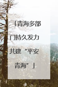 青海多部门持久发力共建“平安青海”