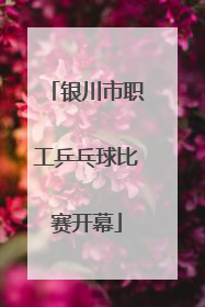 银川市职工乒乓球比赛开幕