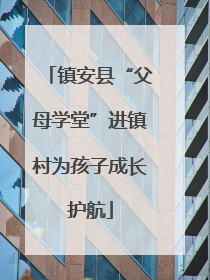 镇安县“父母学堂”进镇村为孩子成长护航