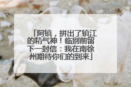 阿镇，拼出了镇江的精气神！临别前留下一封信：我在南徐州期待你们的到来