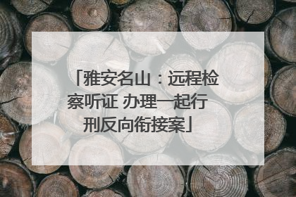 雅安名山：远程检察听证 办理一起行刑反向衔接案