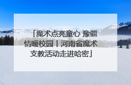 魔术点亮童心 豫疆情暖校园丨河南省魔术支教活动走进哈密