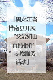 黑龙江省桦南县开展“父爱如山 真情相伴”志愿服务活动