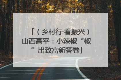 （乡村行·看振兴）山西高平：小辣椒“椒”出致富新答卷