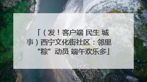 （发！客户端 民生 城事）西宁文化街社区：邻里“粽”动员 端午欢乐多
