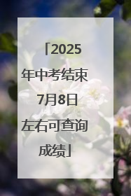 2025年中考结束 7月8日左右可查询成绩