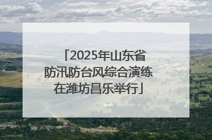 2025年山东省防汛防台风综合演练在潍坊昌乐举行