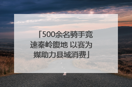500余名骑手竞速秦岭腹地 以赛为媒助力县域消费